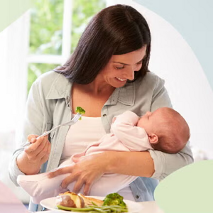 Mamá cargando a su bebe