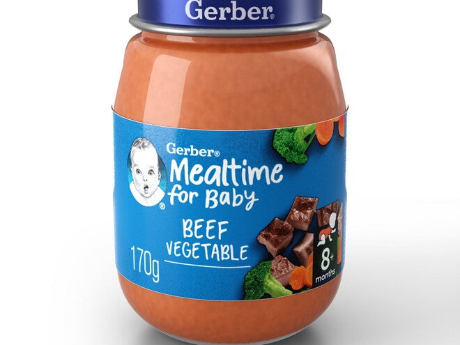 Compota  - Puré GERBER de carne y verduras.